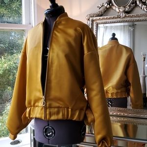 Japanese Gold Satin Bomber